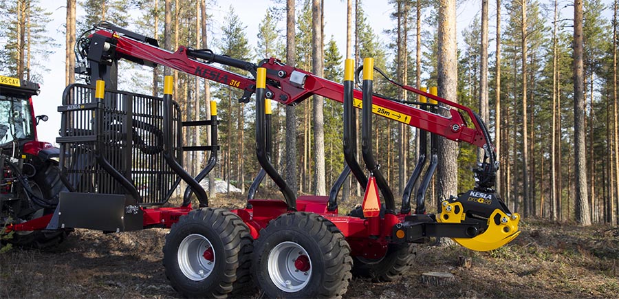 Grúa forestal KESLA 314 / 314T para remolque o tractor