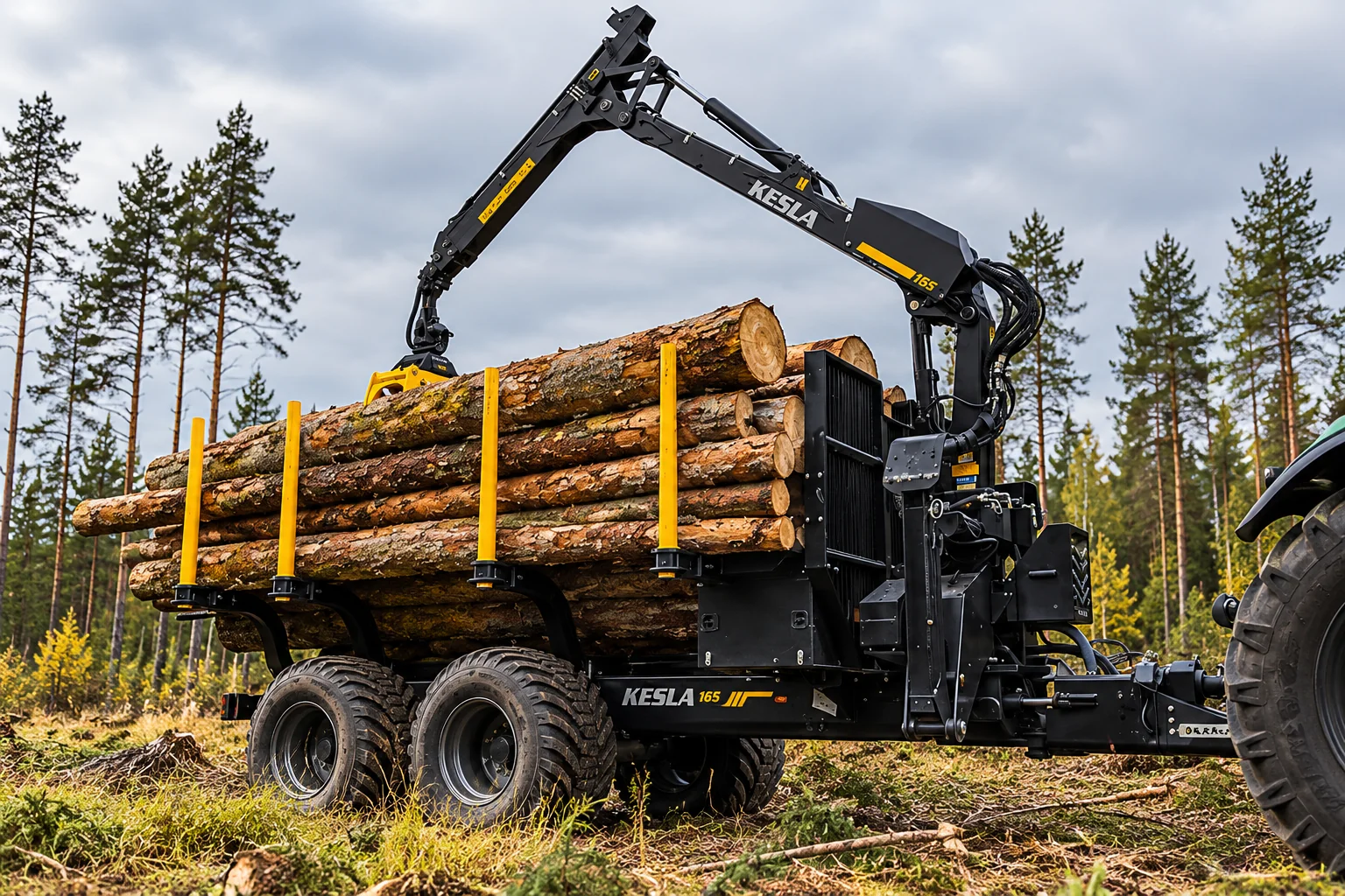 Remolque forestal KESLA 165 para transporte de madera